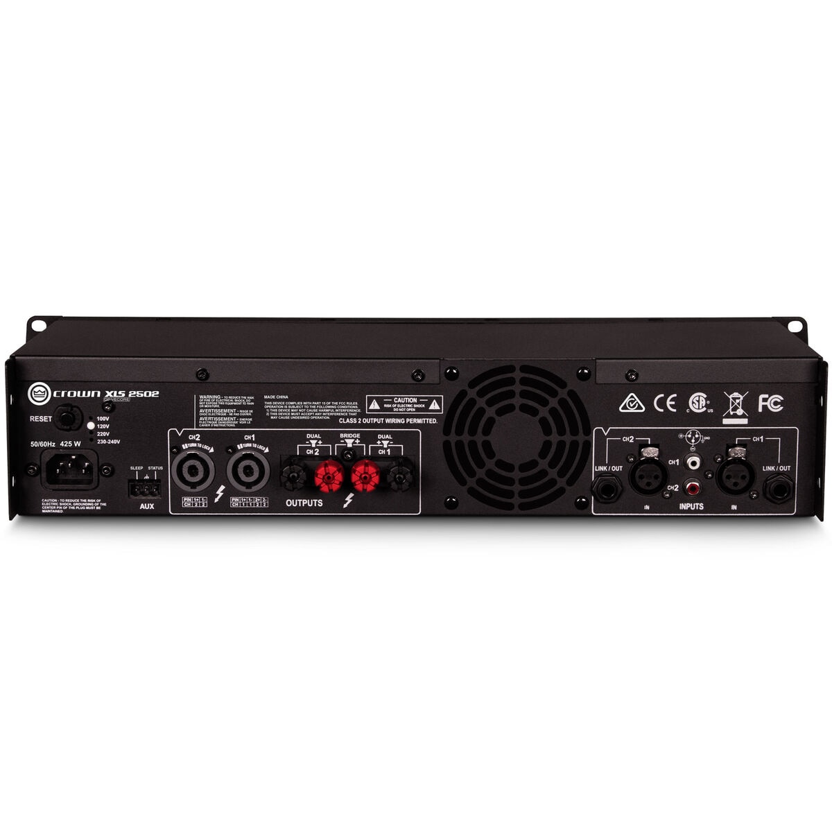 Crown XLS 2502 DriveCore 2 Power Amplifier 2 x 775W at 4 Ohms